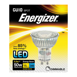 GU10 LED Dæmpbar glas spot 5,5w 345lumen (50w)